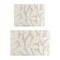Lavish Home 2PC Bathroom Rug Set 100% Cotton Bath Mats w/ Textured Botanical Leaf Print for Boho Bathroom Decor ST-BATH5-BB - alternate 1