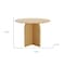 Homeroots 42" Beige Solid Wood Pedestal Base Round Top Dining Table 712165 - alternate 3