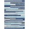 Homeroots 5' X 8' Blue Gray And Ivory Striped Washable Indoor Outdoor Area Rug 613261 - alternate 5
