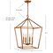 Jonathan Y Pagoda 16" 4-Light Classic Traditional Metal Cage Lantern LED Pendant, Antique Gold JYL7437B - alternate 10