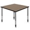 Regency Square Kee Height Adjustable Classroom Activity Table, 42 in W, 42 in L, Noble Oak TB4242NOAPGY - alternate 1
