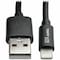 Tripp Lite Lightning to USB Sync/Charge 1ft Coiled 4ft Extended iPhone iPad M100-004COIL-BK - alternate 1
