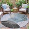 Homeroots 8' Ivory And Gray Round Abstract Washable Indoor Outdoor Area Rug 630953 - alternate 4