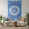 Homeroots 80" X 56" Royal Blue Mandala Cotton Hanging Tapestry 397194 - alternate 4