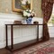 Homeroots 10in Dark Brown And Clear Glass Standard Display Stand 364373 - alternate 6