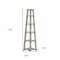Homeroots 71" Gray Particle Board and Wood Five Tier Corner Bookcase 489813 - alternate 3