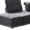 Homeroots Gray Polyester Modular U Shaped Seven Piece Corner Sectional 473572 - alternate 2