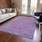 Homeroots 10' X 14' Purple And Gray Medallion Washable Indoor Outdoor Area Rug 616297 - alternate 5