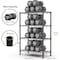 Factory 2U Wire Shelving Unit, 14inD x 30inW x 47inH, 4 Shelves, Medium Duty 250 lbs Per Shelf, Black 803971 - alternate 3