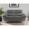 Homeroots 86" Gray Leather Sofa With Silver Legs 329499 - alternate 5
