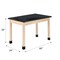 Diversified Spaces Plain Apron Table, Maple, Maple Wood Frame, 60 in W, Black/Maple P7606M30N - alternate 8