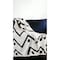 Homeroots 50" X 60" Black and White Woven Cotton Chevron Throw Blanket with Tassels 516489 - alternate 7