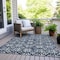 Homeroots 9' X 12' Navy Blue And Ivory Floral Washable Indoor Outdoor Area Rug 595977 - alternate 6