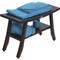 Homeroots 28" Dark Brown Teak Rectangular Shower Bench With Shelf 376690 - alternate 7