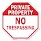 Signmission Private Property No Trespassing, 10 Inch X 10 Inch, Aluminum Metal Signs OC-A-10-161 - alternate 1