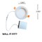 Bulbrite 3" Canless 2700K, 50w Equivalent, New Construction Integrated LED Recessed Light Kit Metal JBOX, 2PK 861672 - alternate 4