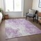 Homeroots 3' X 5' Lavender And Ivory Abstract Washable Indoor Outdoor Area Rug 617782 - alternate 4
