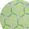 Homeroots 8' Lime Green And Blue Round Geometric Washable Indoor Outdoor Area Rug 613508 - alternate 5