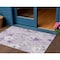 Homeroots 3' X 5' Lavender And Lilac Floral Washable Indoor Outdoor Area Rug 611150 - alternate 1
