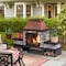 Sunjoy Wood Burning Fireplace, Copper/Black, Steel, with Chimney, Spark Screen Doors, and Poker A304001200 - alternate 5