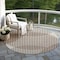 Homeroots 8' Brown And Beige Round Geometric Washable Indoor Outdoor Area Rug 597609 - alternate 7