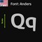 Aacc Self-Adhesive Vinyl Letter: q, Scale: 20 cm. Color: Silver Font: Anders by, 8PK AACC-Anders-lq-Silver-M20x8 - alternate 1