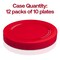 Smarty Had A Party 10.25" Solid Red Holiday Round Disposable Plastic Dinner Plates (120 Plates), 120PK 110R-CASE - alternate 7