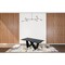 Homeroots 107" Black Rectangular Ceramic And Metal Self-Storing Leaf Dining Table 487886 - alternate 6