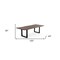 Homeroots 102" Brown And Black Solid Wood And Metal Sled Base Dining Table 487367 - alternate 3