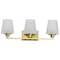 Nuvo Lune, 3 Light Vanity, Vintage Brass Finish, Etched White Glass 60/8233 - alternate 5