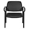 Office Star Products Big and Tall Guest Chair in Black Faux Leather with soft PU Arms, Sturdy Black Metal Chair 55052B-U6 - alternate 5