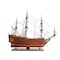 Homeroots 32" Wood Brown Solid Wood Hand Painted c1665 Zeven Provincien Model Boat 401950 - alternate 3