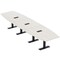 Skutchi Designs 16ft Conference Table With Power Unit | 16 Person Modular Boat Meeting Table | Harmony Series HAR-BOT-48X192-T.BK-WA7976-EBLK - alternate 1