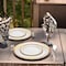Smarty Had A Party 7.5" White with Burgundy and Gold Harmony Rim Plastic Appetizer/Salad Plates (120 plates), 120PK 647BG-CASE - alternate 5