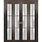 Sartodoors Sliding Closet Double Bi-fold Doors Planum 2122 Solid Core Modern Interior PLANUM2122DBF-CA-72 x 84 (4* 18x84) - alternate 1