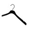 Nahanco 17in Low Gloss Black Wooden SlimLine Jacket Hanger w/ Black Hook, 25PK SL23217BH - alternate 2