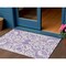 Homeroots 3' X 5' Purple And Ivory Damask Washable Indoor Outdoor Area Rug 614449 - alternate 1