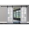 Sartodoors Sturdy Double Barn Door with Frosted Glass Grey 60x80 (2* 30x80) Solid Core Modern Interior VEREGIO7412DB-GRE-60 - alternate 1
