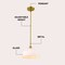 Jonathan Y Solene 11.75" 1-Light Modern Contemporary Adjustable Metal/Glass Dome LED Pendant, Brass Gold/White JYL9565A - alternate 6