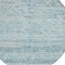 Homeroots 8' Teal Blue And Ivory Round Trellis Washable Indoor Outdoor Area Rug 616498 - alternate 3