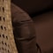 Leisuremod Mendoza Light Brown Wicker Hanging 2 person Egg Swing Chair with Brown Cushions MSCLBR-53BR - alternate 5