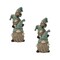 Homeroots Set of Two 11" Blue and Green Polyresin Christmas Figurine Tabletop Sculpture, 2PK 518087 - alternate 1
