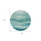 Homeroots 8' Teal Blue And Aqua Round Abstract Washable Indoor Outdoor Area Rug 604997 - alternate 6