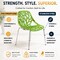 Leisuremod Modern Asbury Dining Chair with Chromed Legs, Green, 2PK AC16G2 - alternate 8