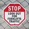 Signmission Stop Look Out for Forklifts Traffic, 6 Inch X 6 Inch, Plastic Sign OC-P-6-58 - alternate 5