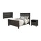 Homeroots Three Piece Black Solid Wood Bedroom Set 569571 - alternate 7