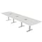 Skutchi Designs 16ft Arc Rectangle Conference Table With Power | Harmony Series | 16 Person Meeting Room Table HAR-AREC-48X192-T-WA7976-ESIL - alternate 1