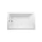 Kingston Brass 60-Inch Acrylic Rectangular 3-Wall Alcove Tub Combo with Waste and Overflow Drain, Left Hand Drain CVTAP603622L5 - alternate 2