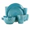 Elama Aqua Lily 16 Piece Luxurious Stoneware Dinnerware with Complete Setting for 4 EL-AQUALILY - alternate 1