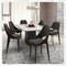 Leisuremod Amalfi Collection Fabric Modern Dining Chair in Charcoal, 4PK AC48CH4 - alternate 6